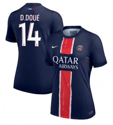 Paris Saint-Germain Desire Doue #14 Primera Equipación Mujer 2024-25 Manga Corta